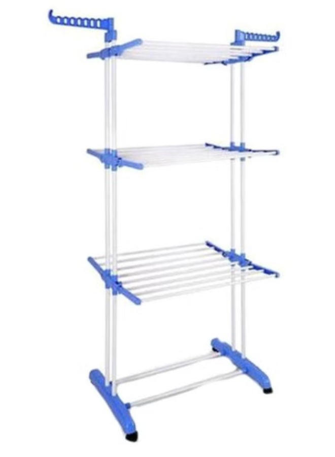 Stainless Steel Clothes Drying Rack Supports Up to 50kg – Durable & Rust Resistant – Size (750×1260)×6 – Light Blue - Image 1
